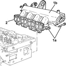 Single cylinder head, removed - overhaul