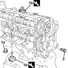 Camshaft in cylinder head - r r with head removed
