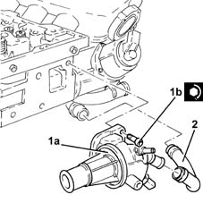 Thermostat unit - r + r with cylinder head removed