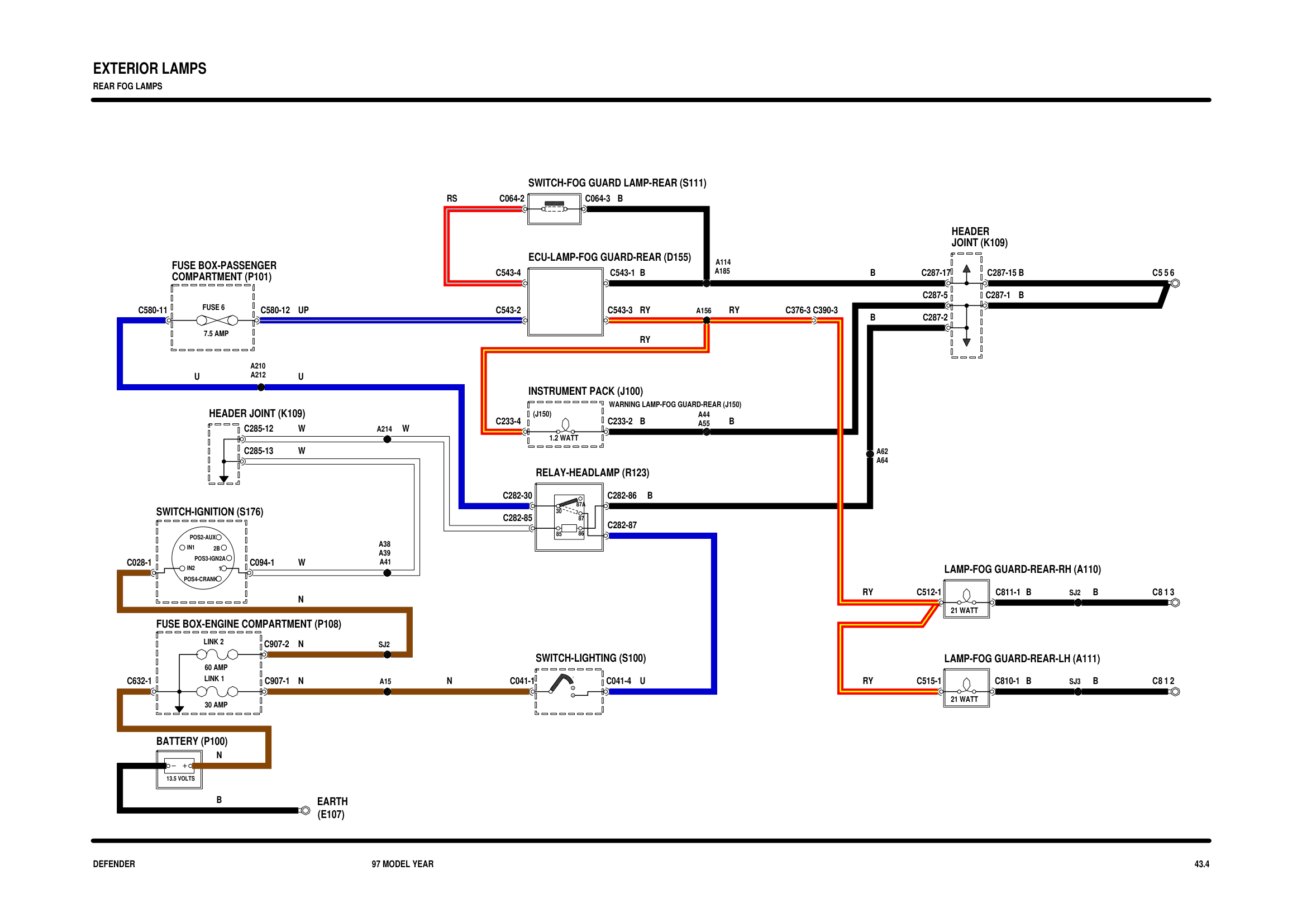 Exterior Lamps circuit diagram