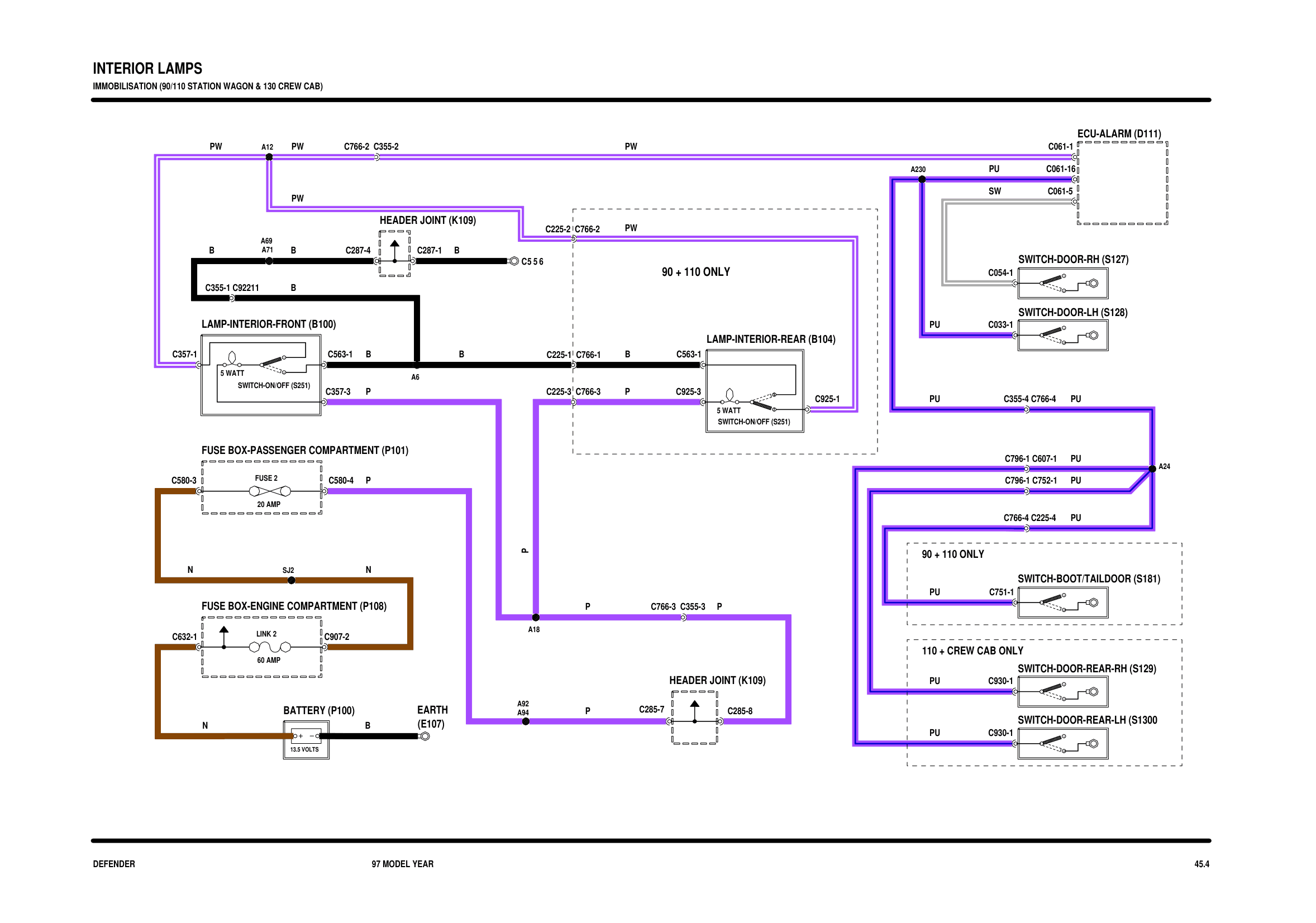 Interior Lamps circuit diagram