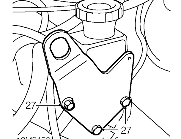 Remove starter motor heat shield.