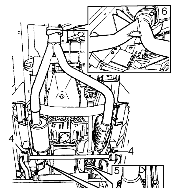 Warning: the removal of the exhaust – Remove oxygen sensors. See FUEL SYSTEM, Repair, Heated oxygen sensor (ho2s) - front and Se