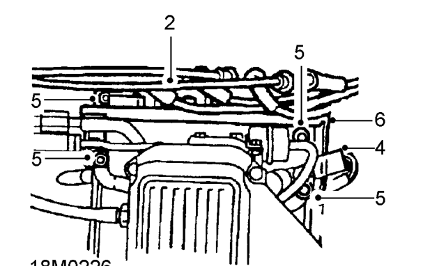 Remove refit – Fit and tighten nuts securing mounting bracket to