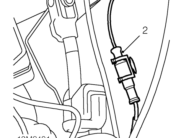 Wheel speed sensor - front – Disconnect battery negative lead.