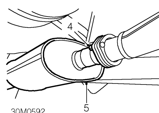 Remove remove – Remove 2 nuts securing intermediate pipe to tail pipe.