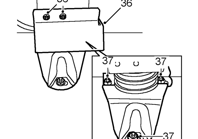 bottom cover, move hoist into position and secure adaptor plate to transfer box.