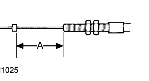Kickdown cable adjustment – Holding cable as straight as possible, extend inner cable to first detent.