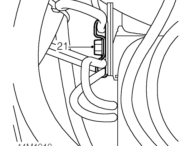 Release kick-down outer cable from clip on rear of LH cylinder head. 26. Release intermedi