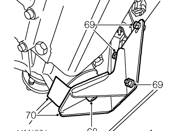 LH mounting bracket to chassis.