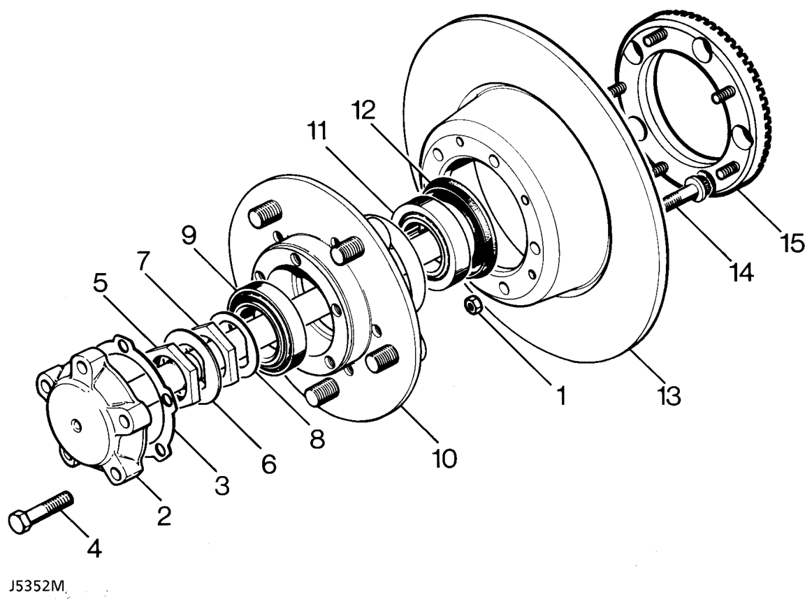 Rear hub assembly – Service repair no - 64.15.14.