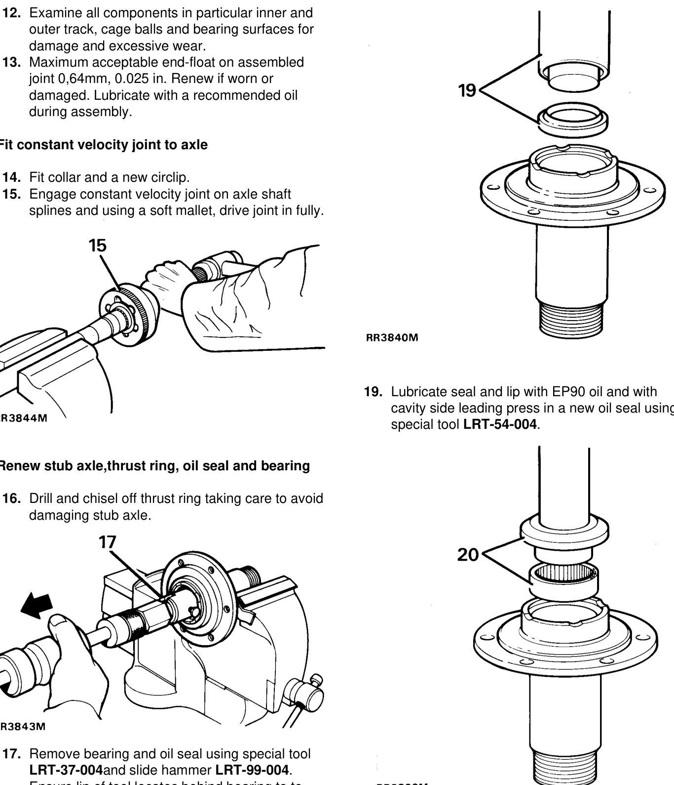 Examine all components in particular inner and