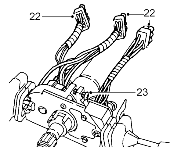 Brake pedal – Remove steering column and upper mounting bracket from vehicle.