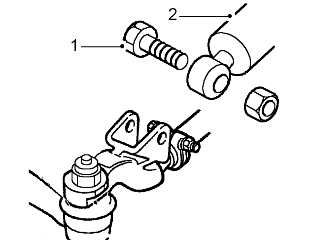 Refit drop arm – Raise vehicle on a ramp [hoist].