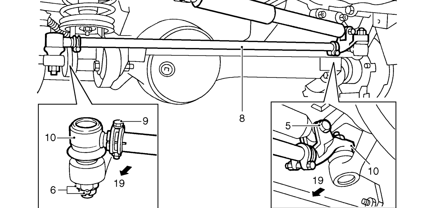 Drag link and drag link ends – Slacken clamp bolts.