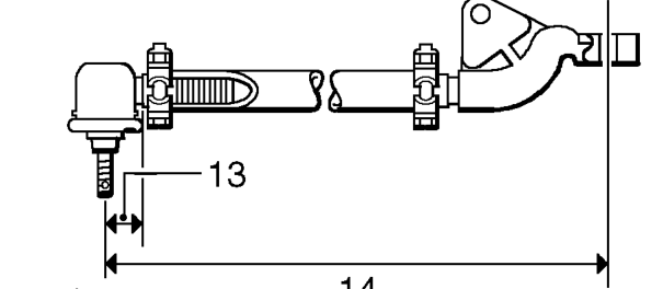 Refit drag link ends – Adjust ball pin centres to nominal length of 924 mm, this length is adjusted during refit.