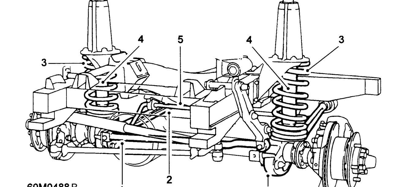 The front suspension design allows maximum wheel Two rubber bearing bushes, with retaining