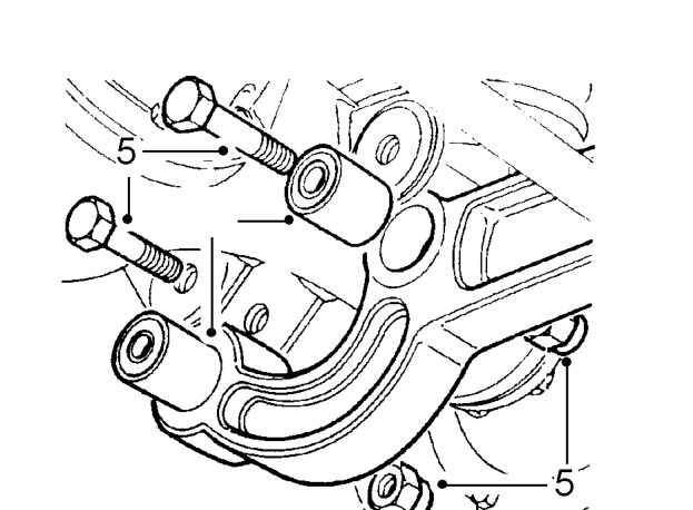 Is removed for access only. – Press out bushes from radius arm.