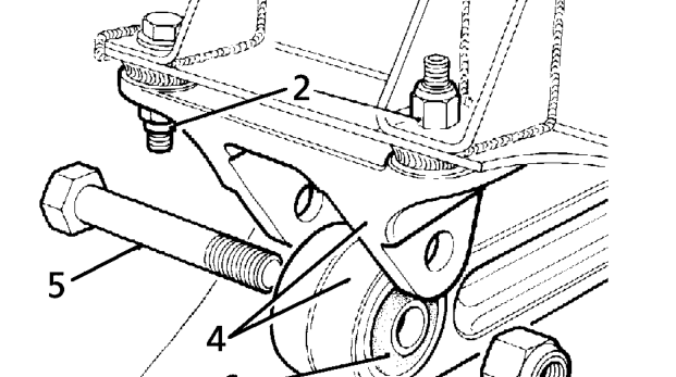 Suspension link - upper renew bush – Support rear of chassis on stands, allow axle to hang freely. Refit