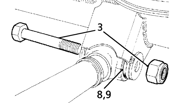 Suspension link - lower renew bush – Fit lower link to axle mounting and secure fixing
