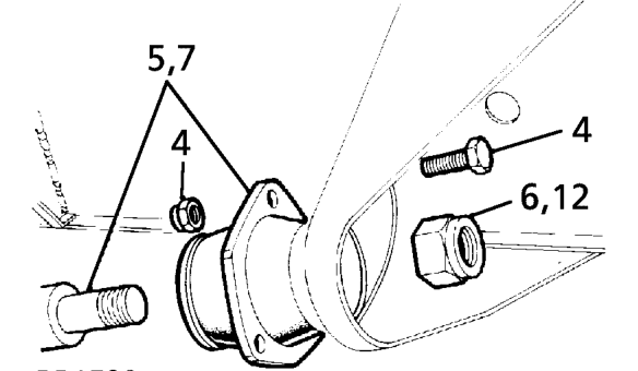 Suspension link - lower renew bush – Remove lower link rear fixings.