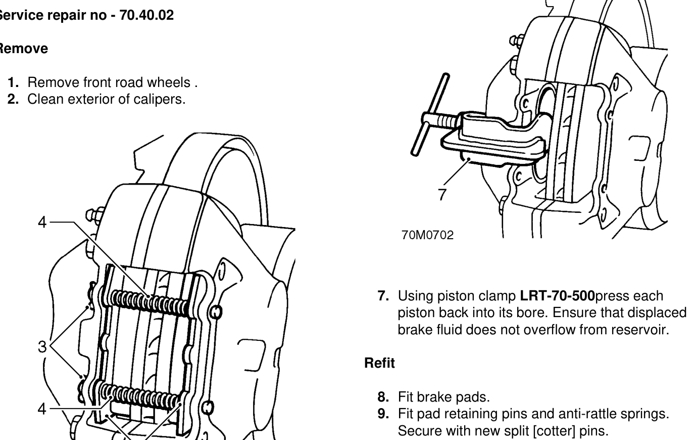 Front brake pads