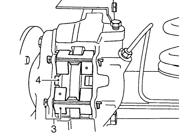 Rear brake pads – Clean exterior of calipers.