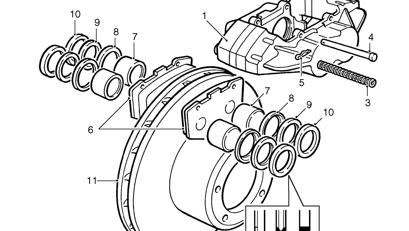 Front brake caliper assembly