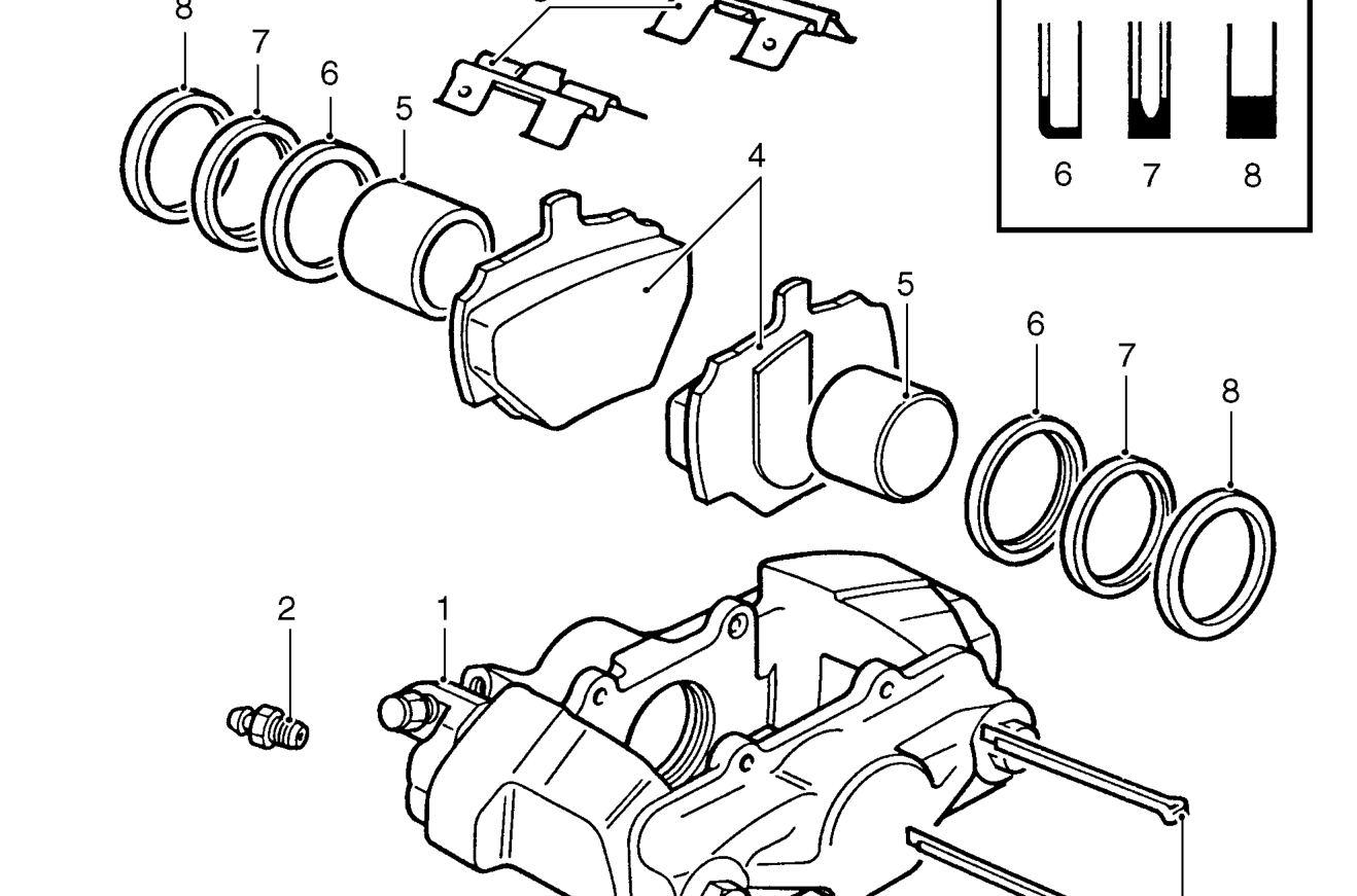 Rear brake caliper assembly