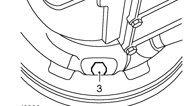 Transmission brake shoes refit – Tighten adjuster bolt to