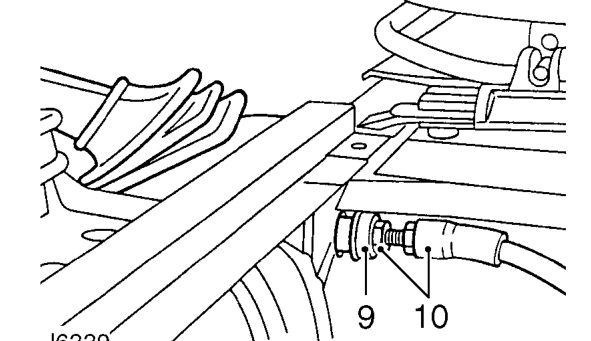 Park brake cable refit – Remove wheel chocks and check operation of