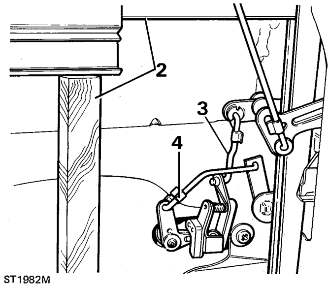 Refit exterior handle - front door – Remove door trim casing. See Trim casing - front door