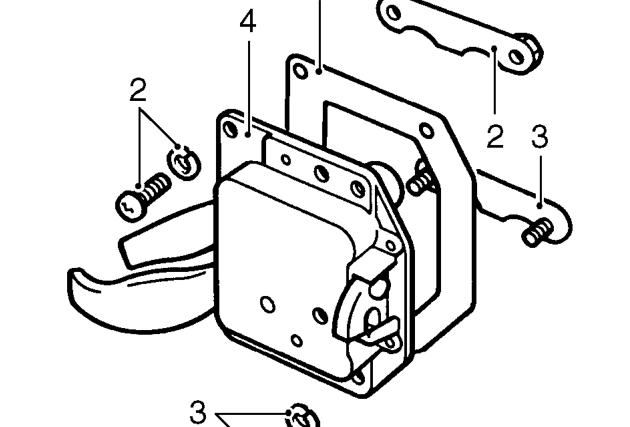 Door lock - tail door – Remove door trim casing. See trim casing - tail door