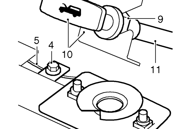 Bonnet release cable – Remove grille.