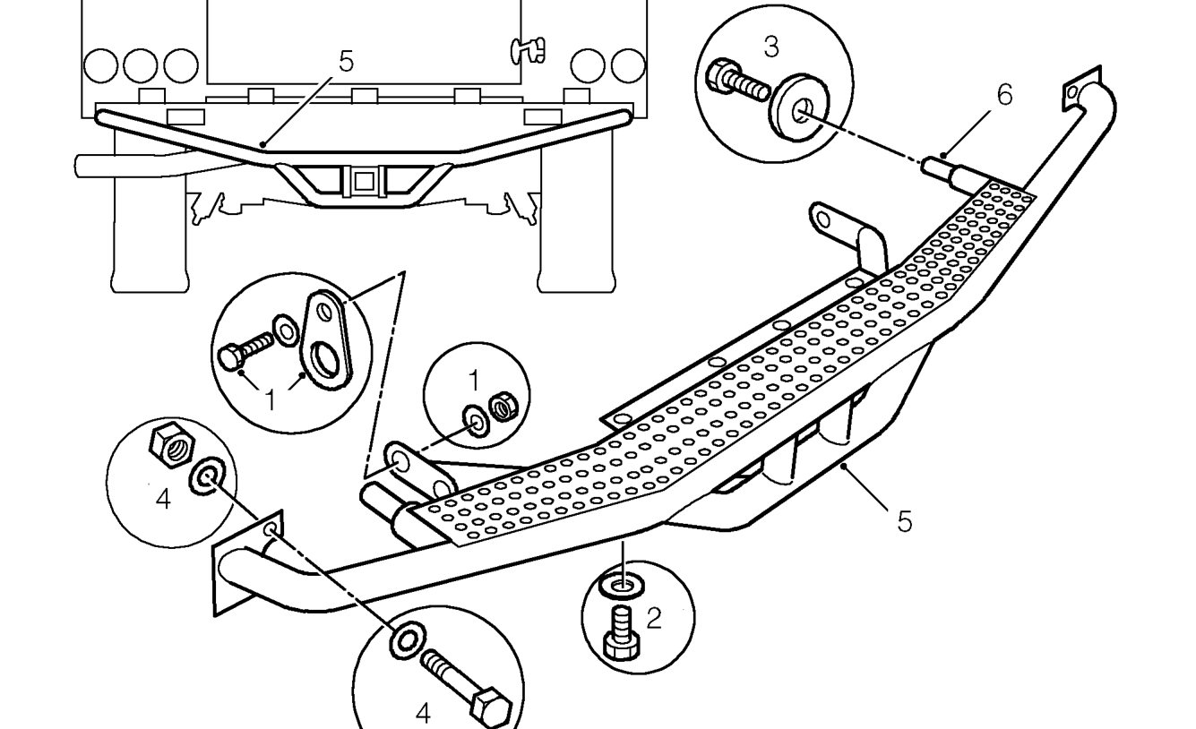 Rear tow bar – With assistance, withdraw tow bar assembly from chassis.