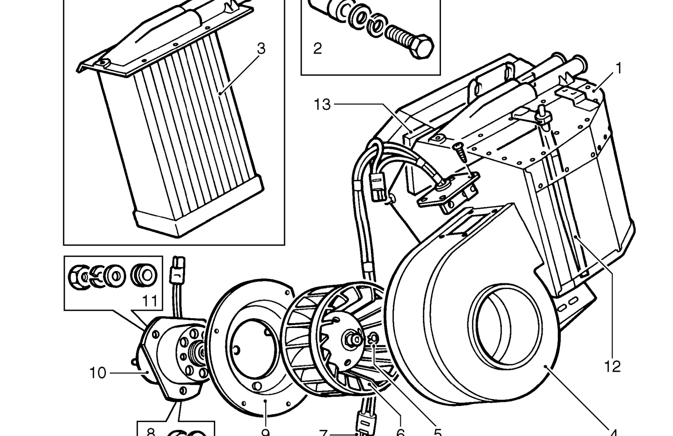 HEATING AND VENTILATION SYSTEM The heater assembly, comprising a matrix housed in a distri