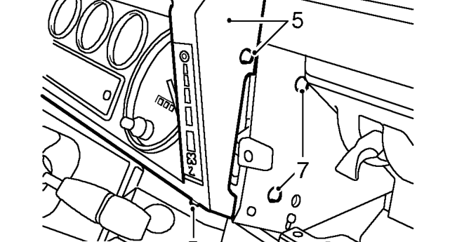 Control cable and blower motor switch – Route cable to rear of instrument panel cowl,