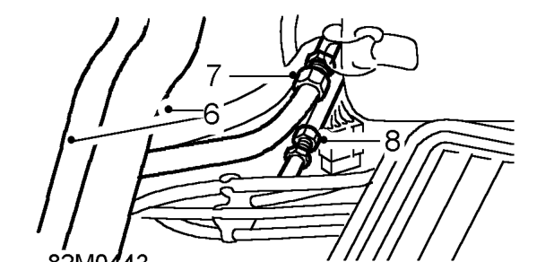 Evaporator – Position 2 heater hoses to side of air intake tube.