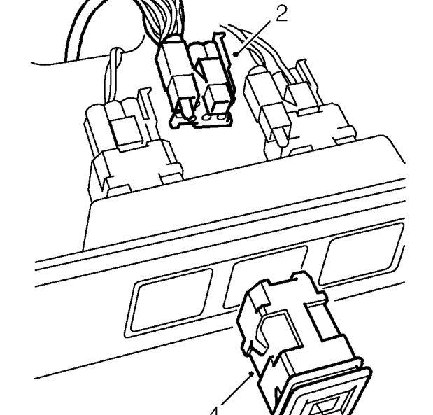Remove rear door switch panel. See Switch panel - rear door services