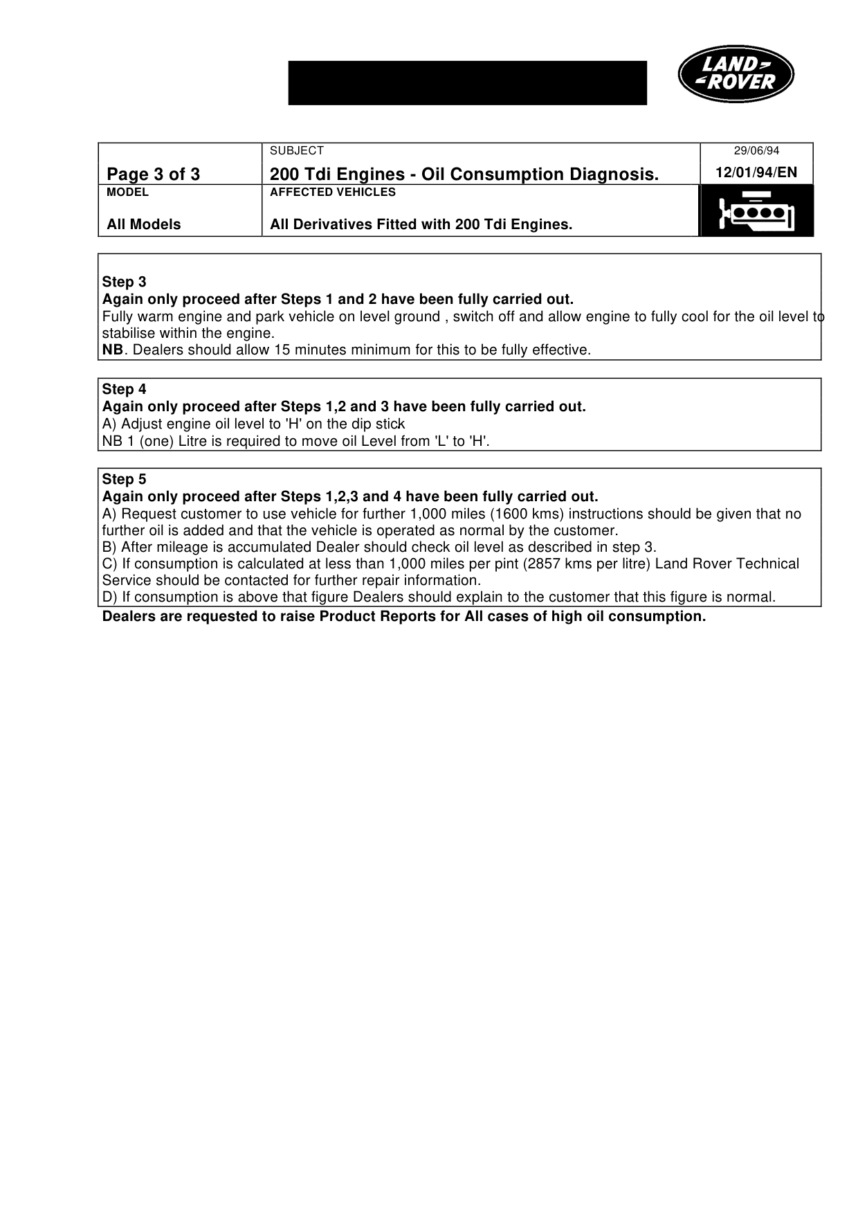 200 Tdi-Oil Consumption – bulletin page 3