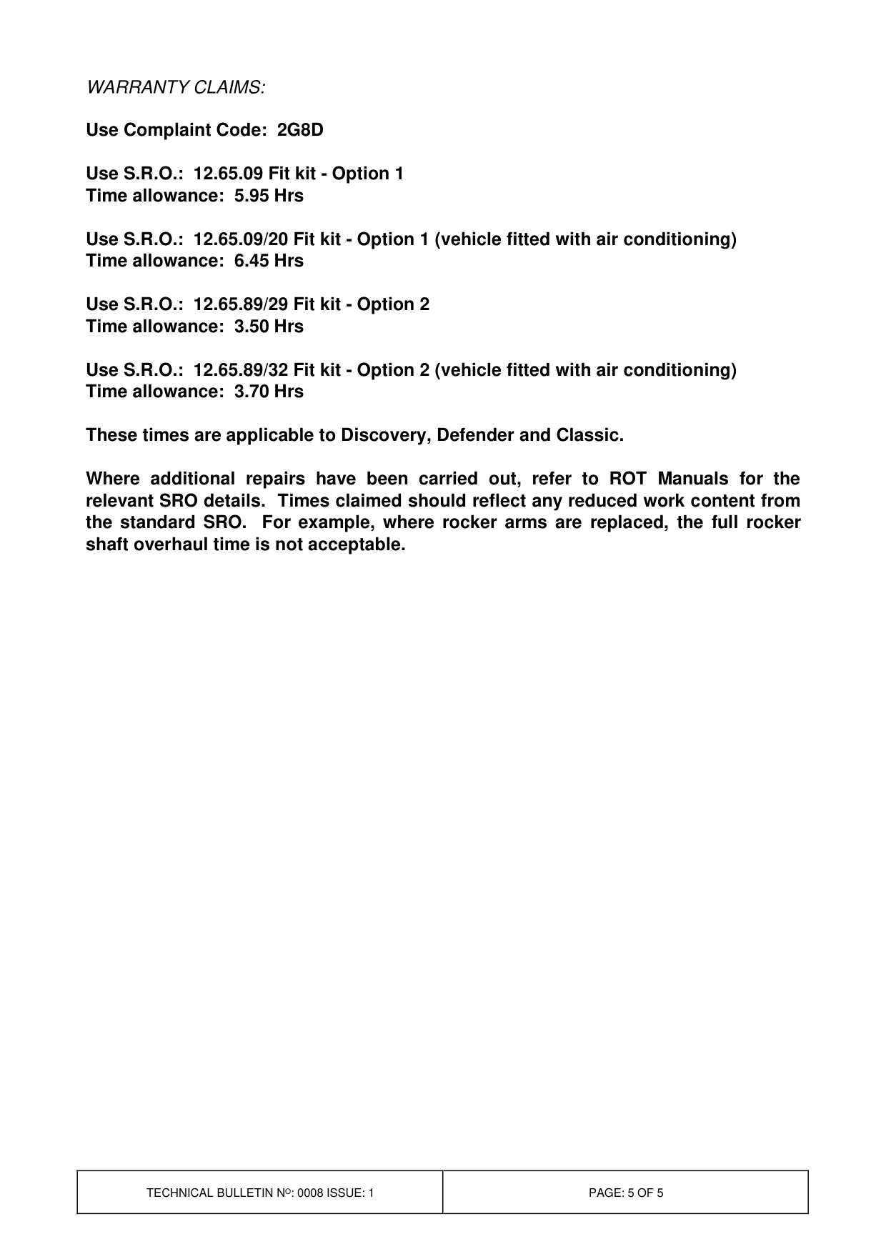 Timing Belt Failure - Misalignment – bulletin page 5