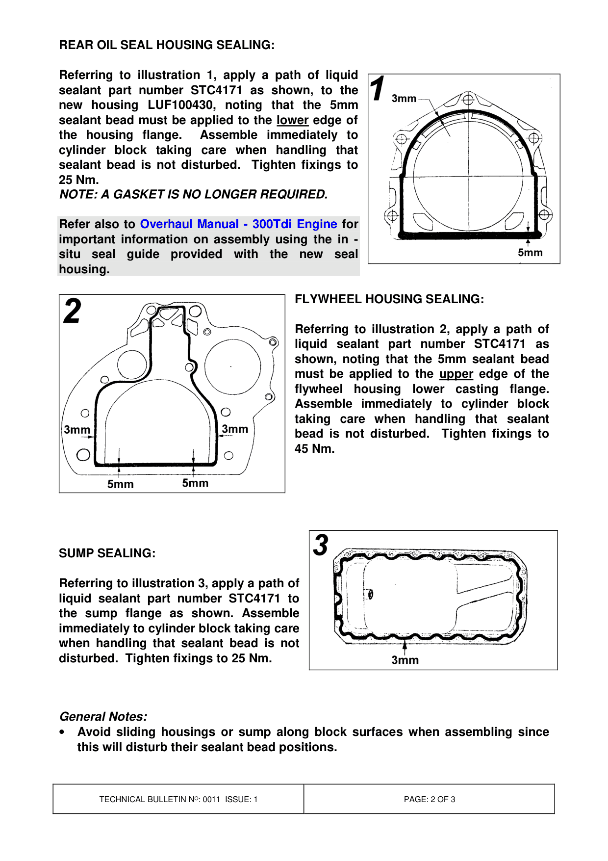Oil Leak From Rear Of Engine - Various – bulletin page 2