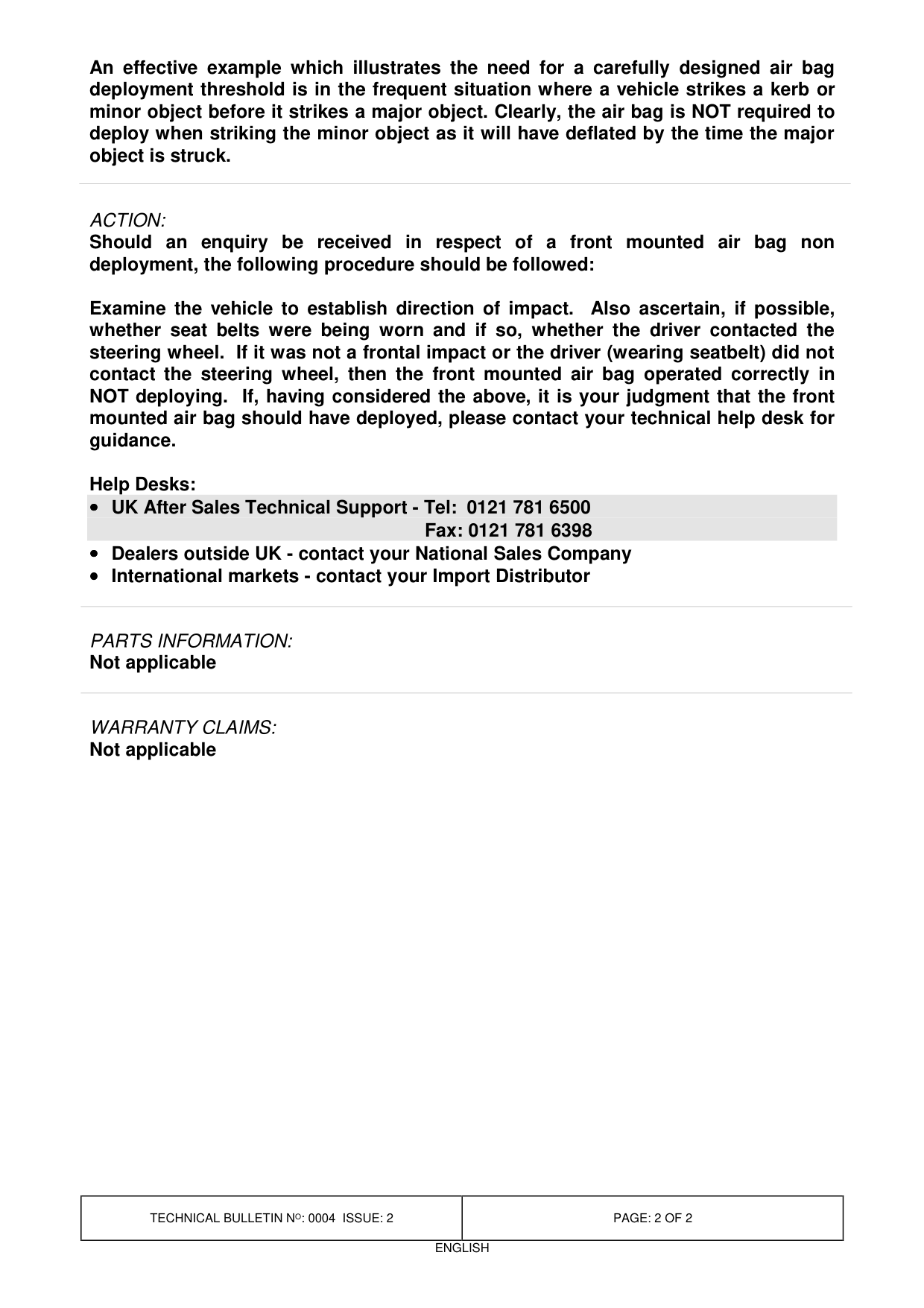 Air Bag Deployment - Misunderstanding Of Principle – bulletin page 2