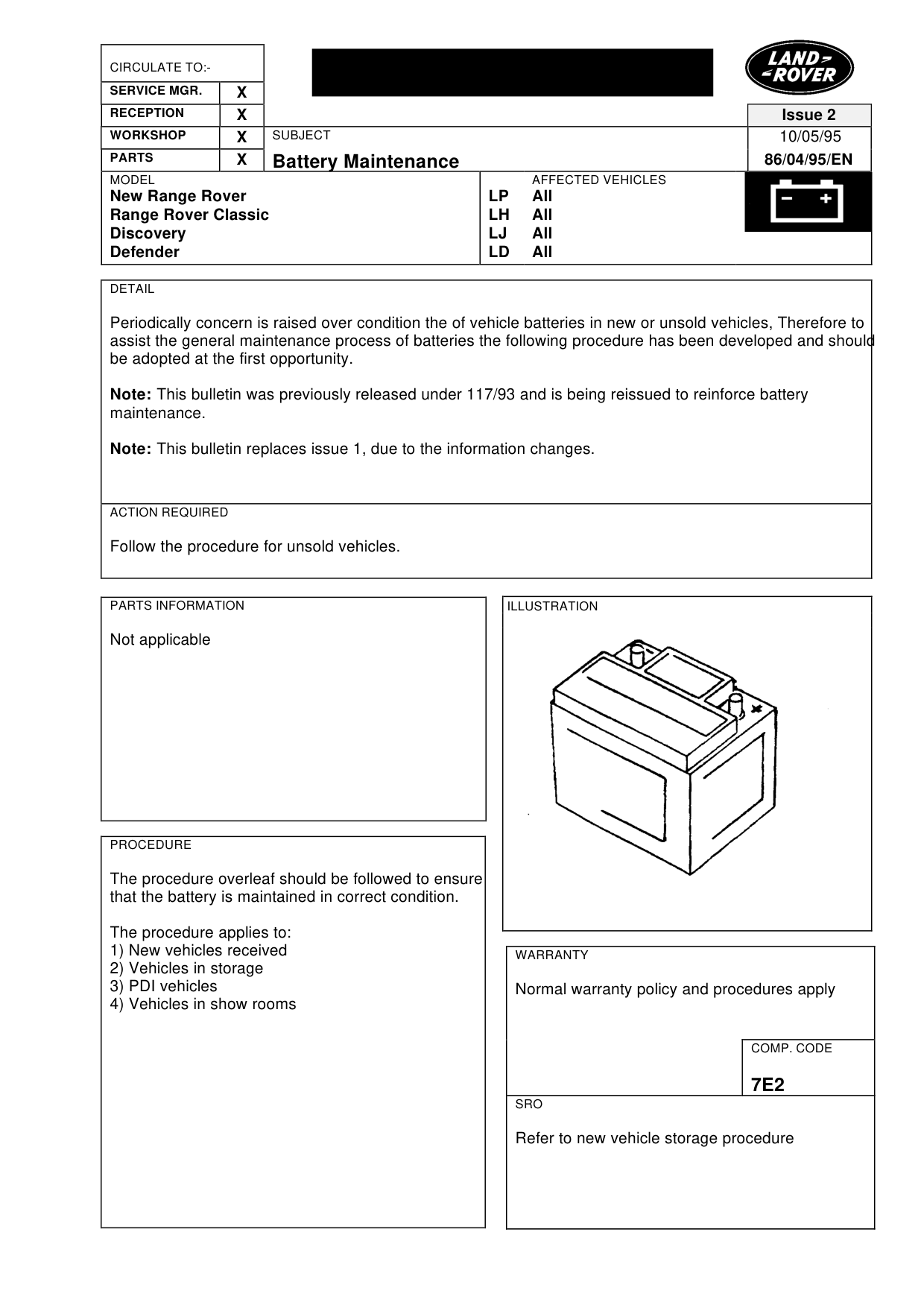 Battery Maintenance – bulletin page 1