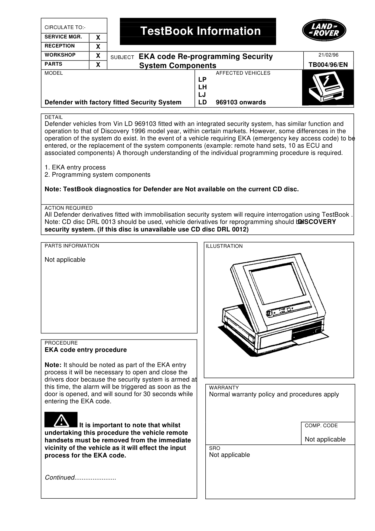 Eka Code Re-Programming Secuity System Components – bulletin page 1