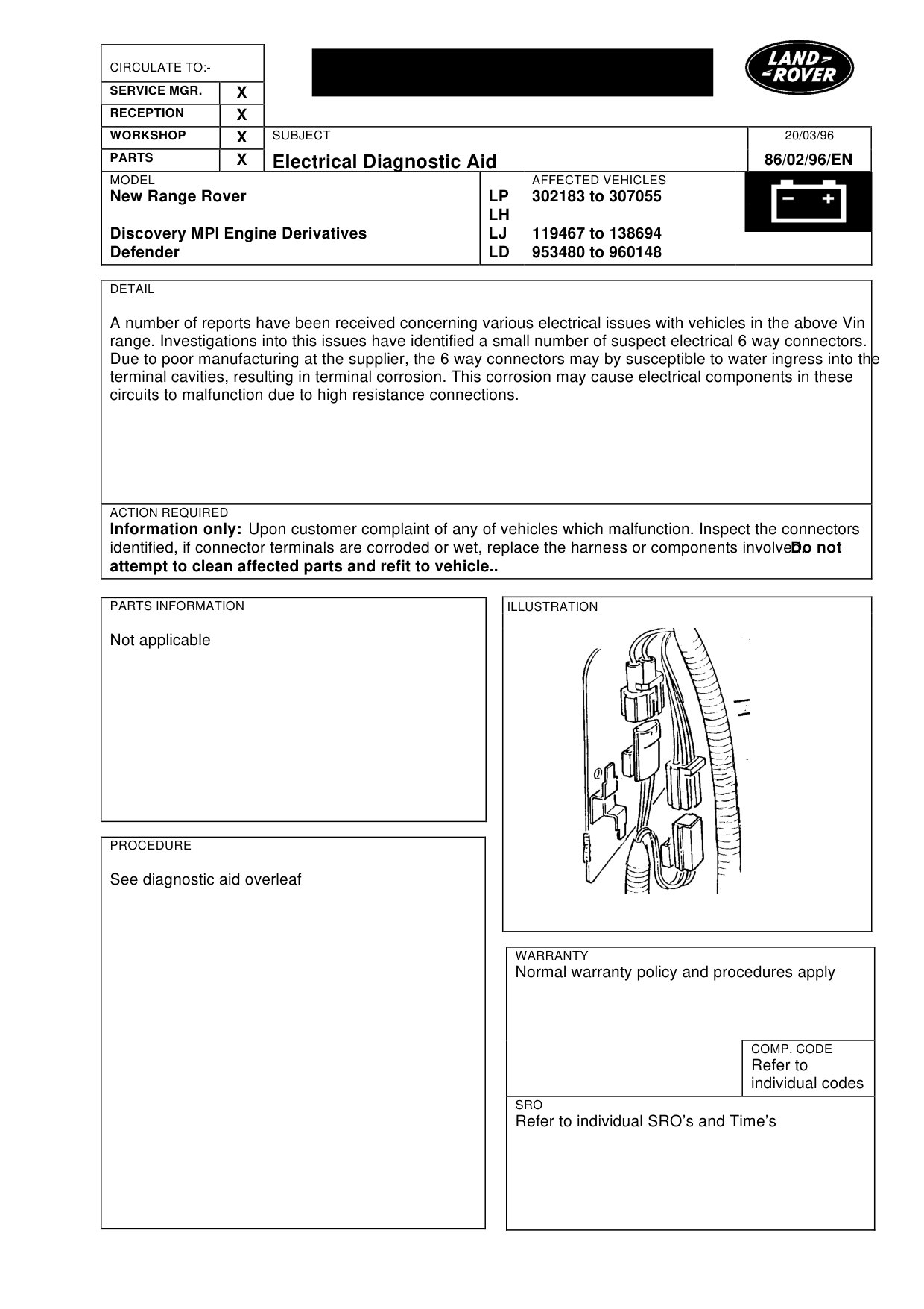 Electrical Diagnostic Aid – bulletin page 1