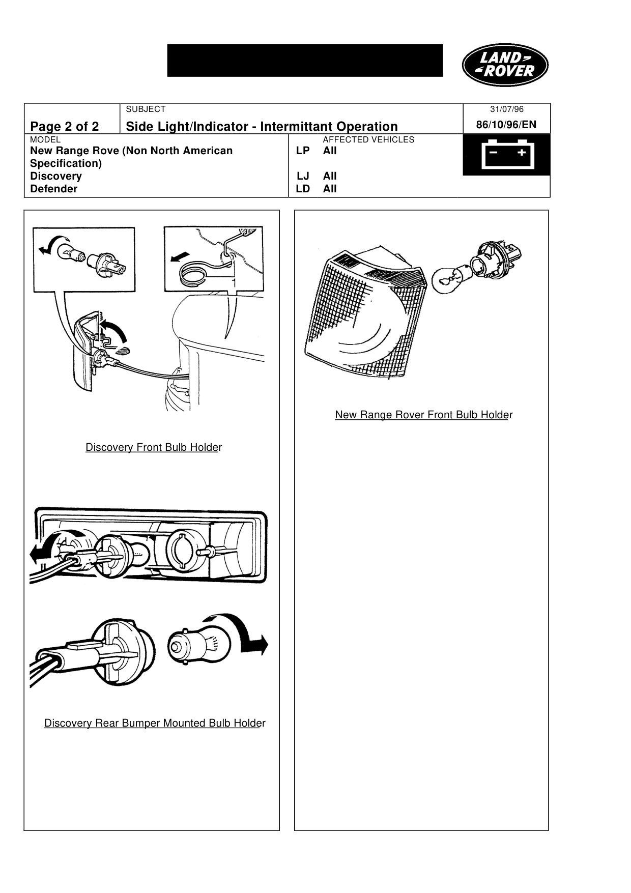 Side Light /Indicators-Intermittent Operation – bulletin page 2