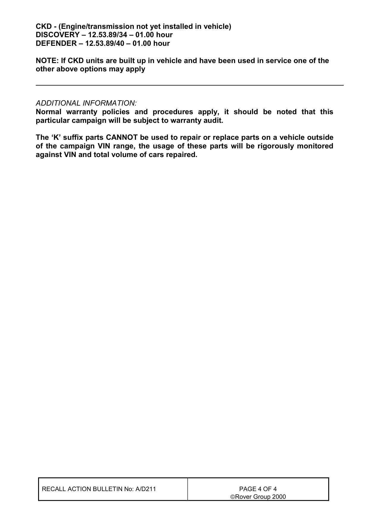 Dual Mass Flywheel - Material Specification – bulletin page 4
