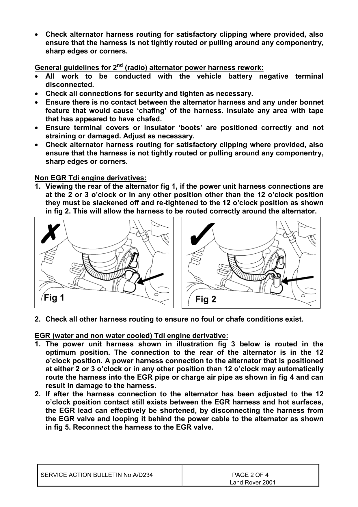 Under Bonnet - Harness Routing – bulletin page 2