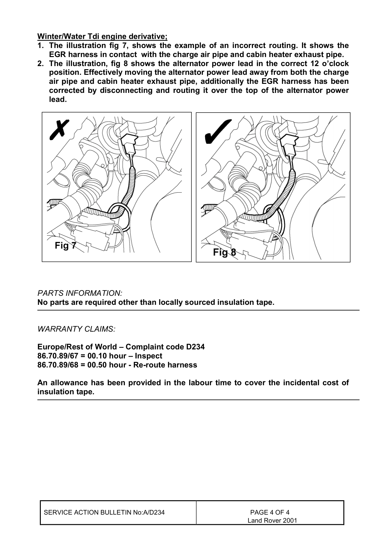 Under Bonnet - Harness Routing – bulletin page 4
